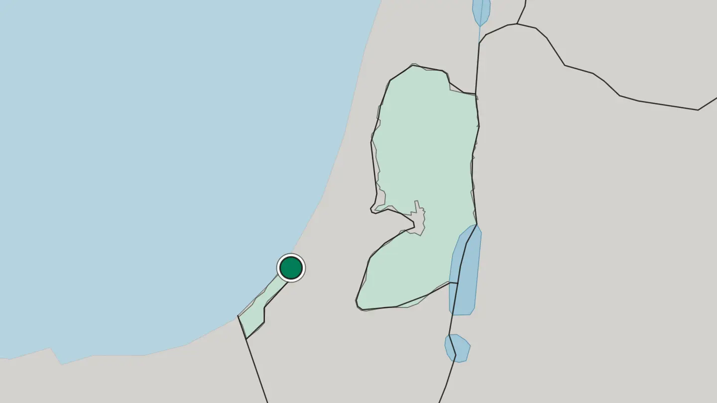Map of Bayt Lāhyā in Palestine