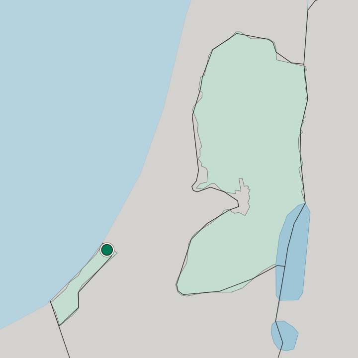 Map showing Bayt Lāhyā — In Palestine