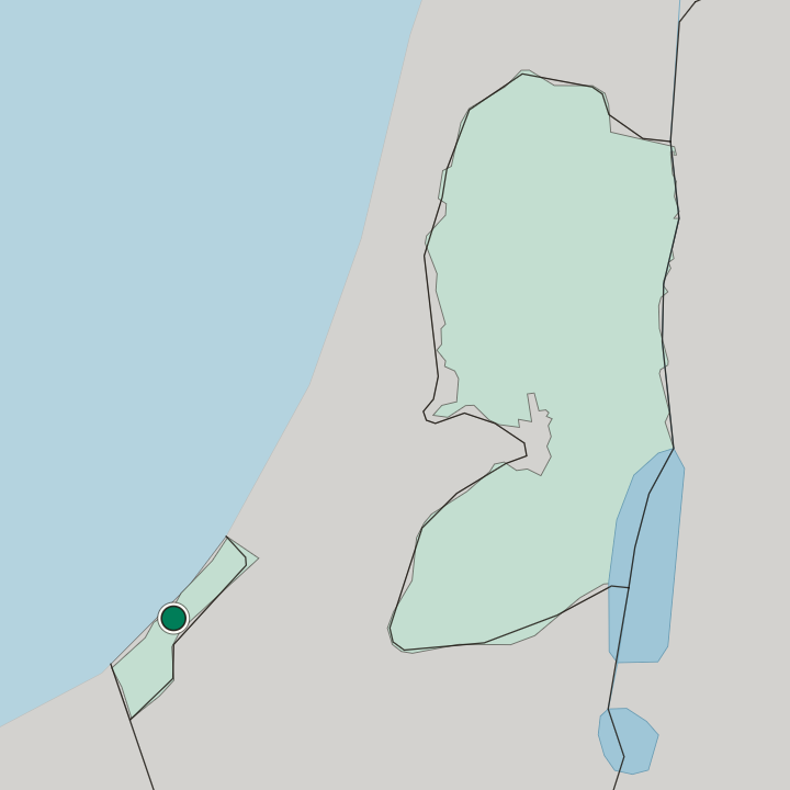 Map showing Dayr al Balaḩ — In Palestine