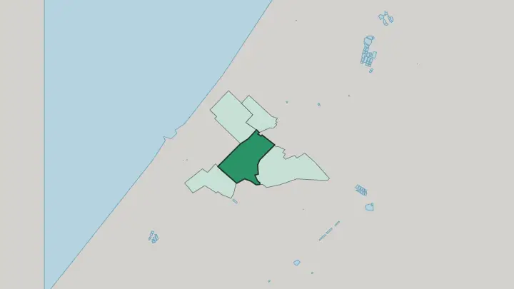 Map of Al-Daraj in Gaza