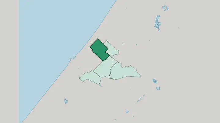 Map of Nasser, Gaza in Gaza