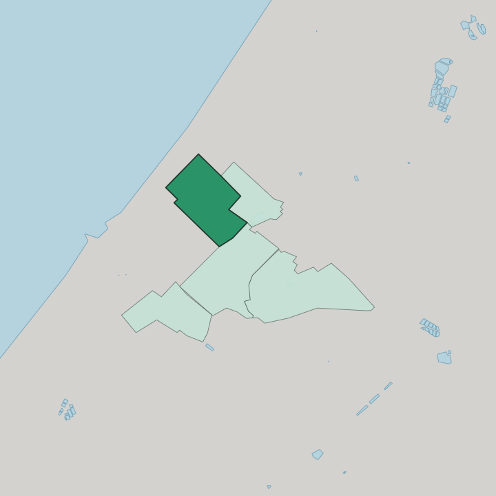 Map showing Nasser, Gaza — In Gaza