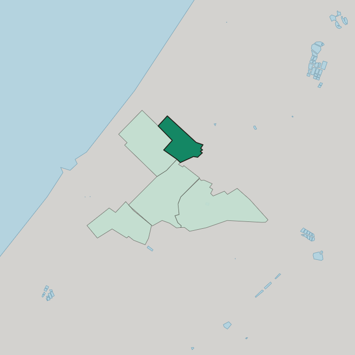 Map showing Sheikh Radwan — In Gaza