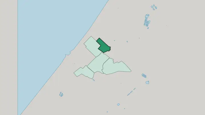 Map of Sheikh Radwan in Gaza