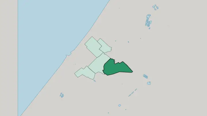 Map of Tuffah in Gaza