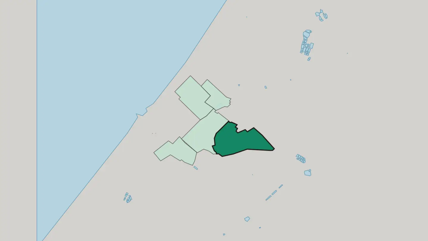 Map of Tuffah in Gaza