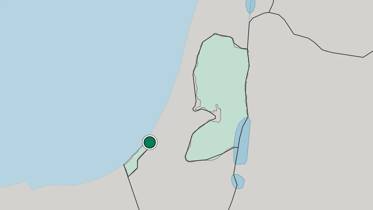 Map of Jabālyā in Palestine