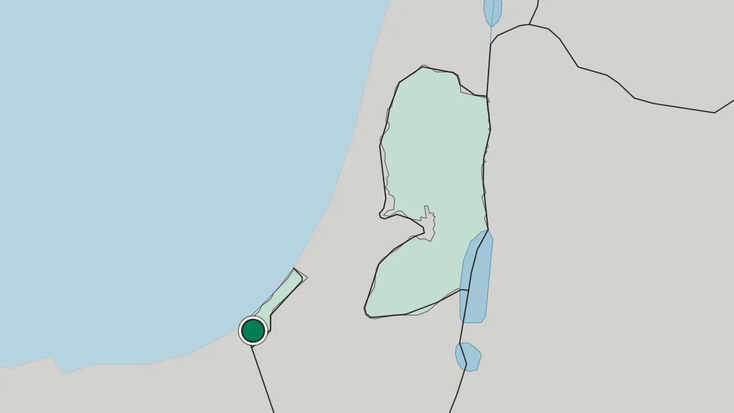 Map of Rafaḩ in Palestine