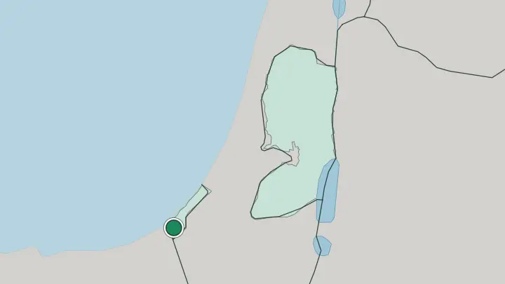 Map of Rafaḩ in Palestine