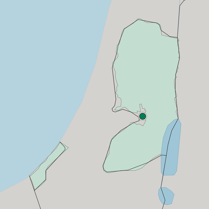 Map showing East Jerusalem — In Palestine