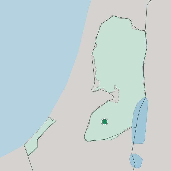 Map showing Hebron — In Palestine