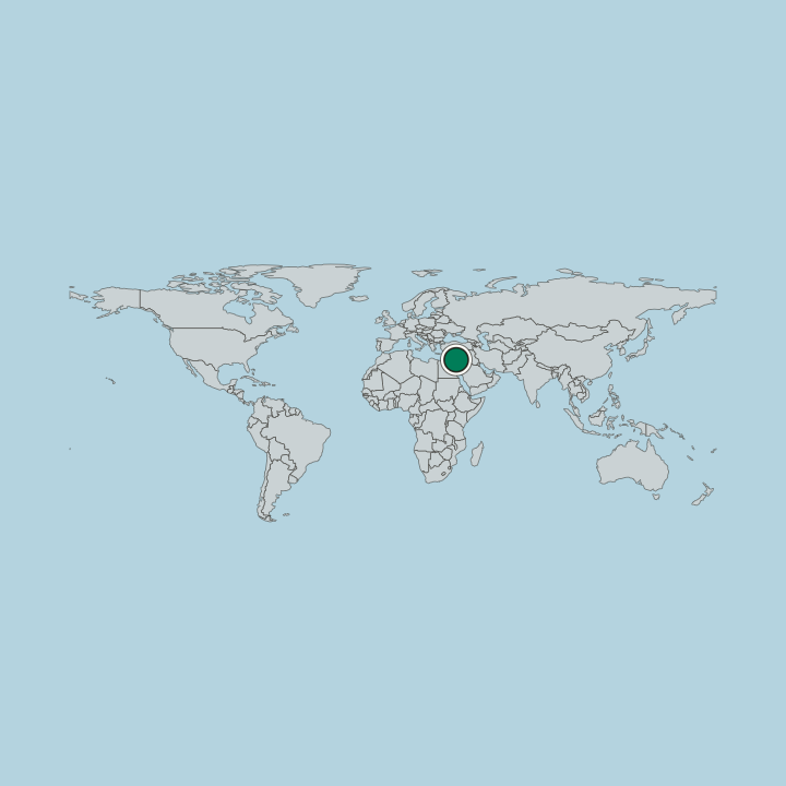 Map showing Palestine — Worldwide