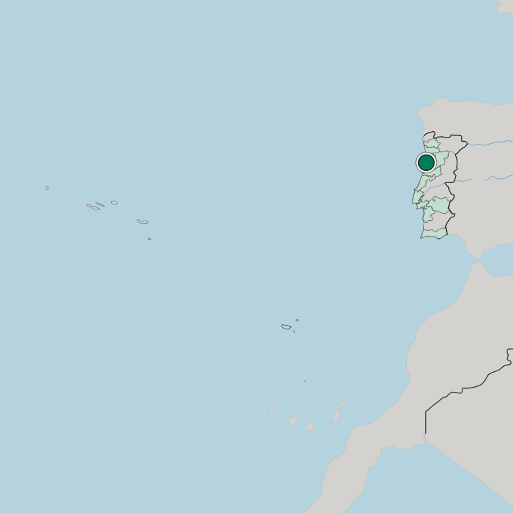 Map showing Aveiro — In Portugal
