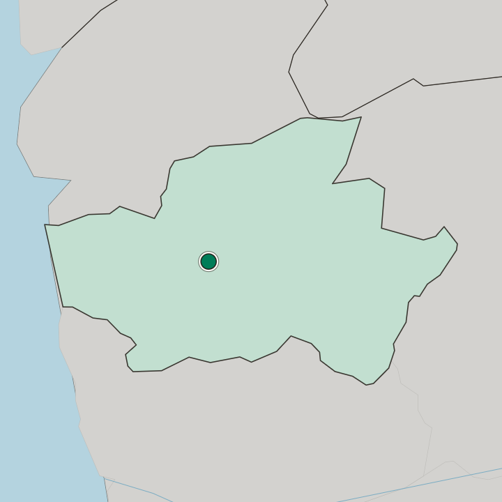 Map showing Braga — In Distrito de Braga