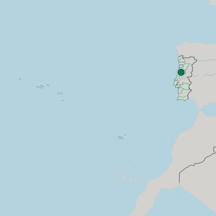 Map showing Coimbra — In Portugal