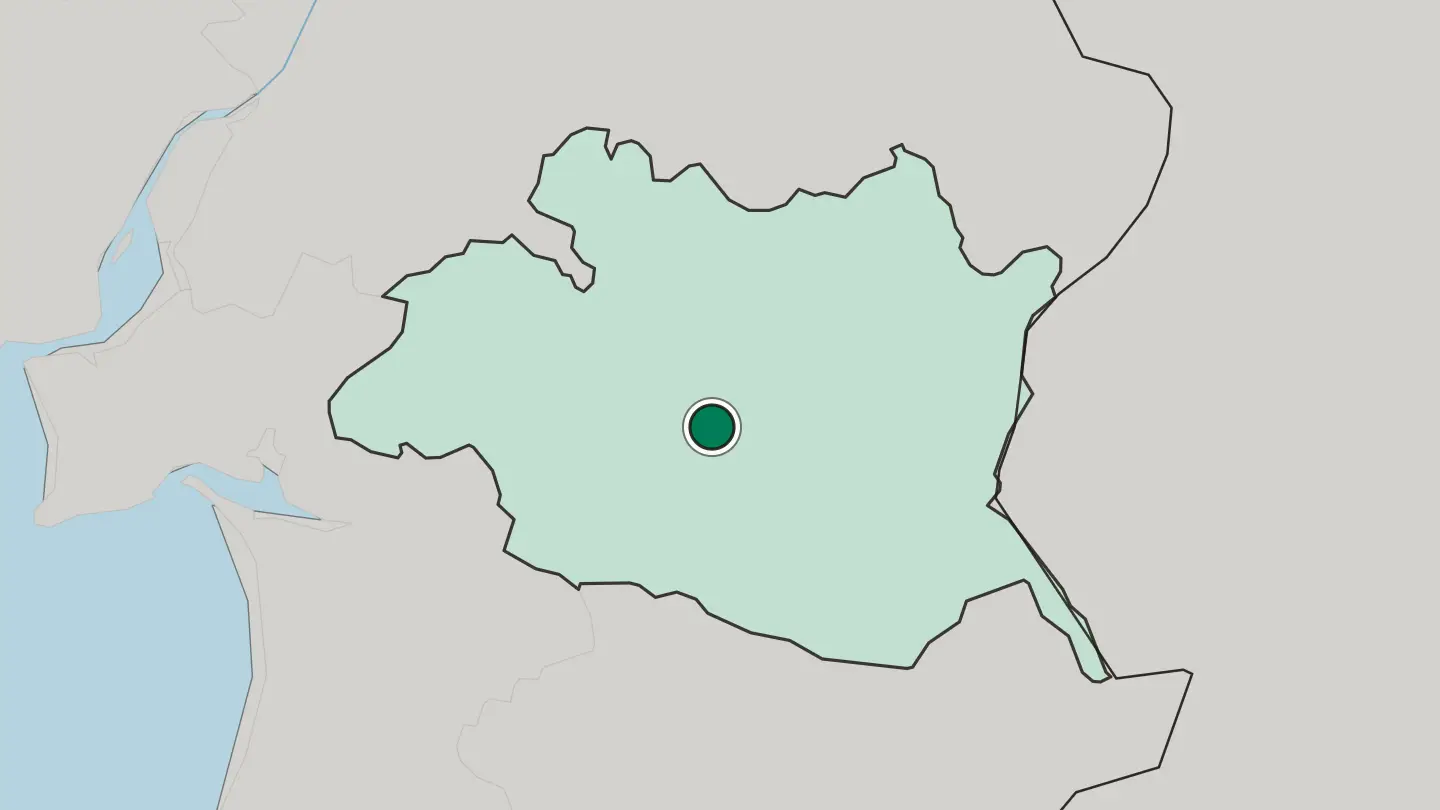 Map of Évora in Portugal
