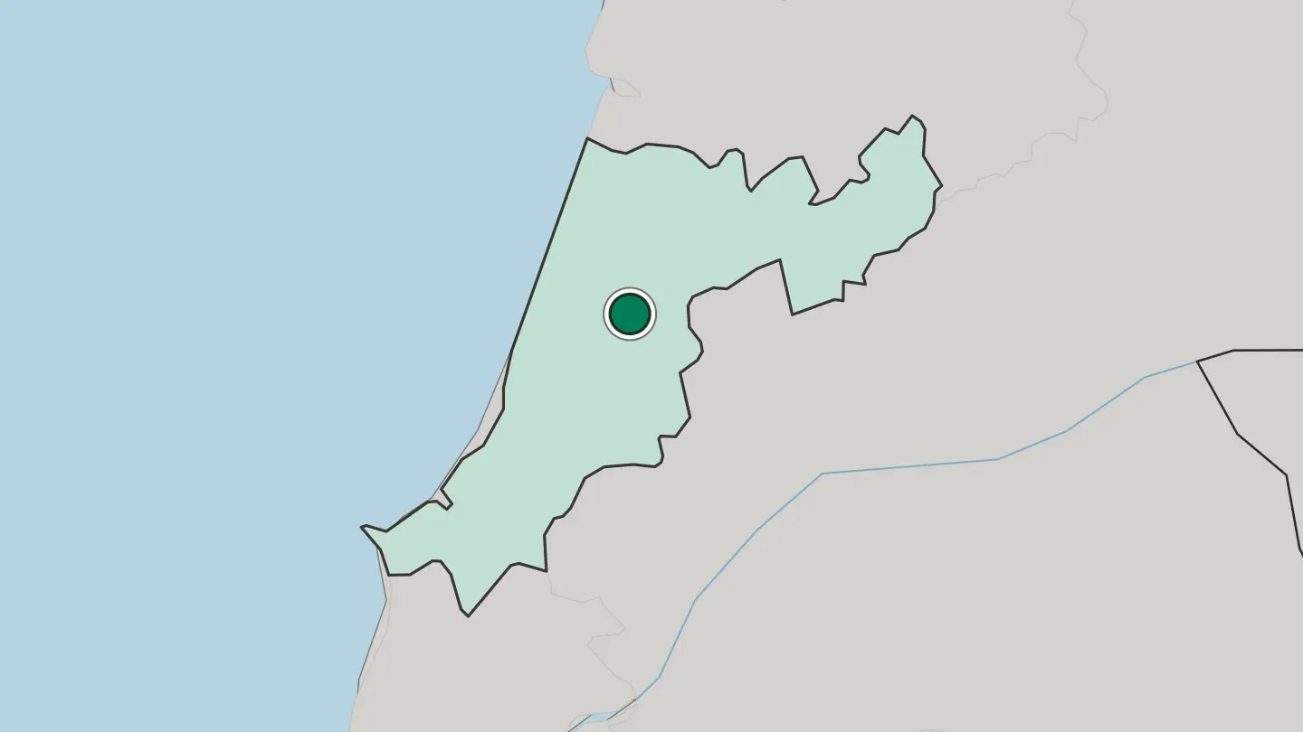 Map of Leiria in Portugal