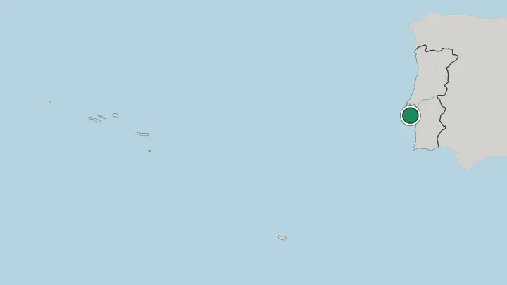 Map of Lisbon in Portugal