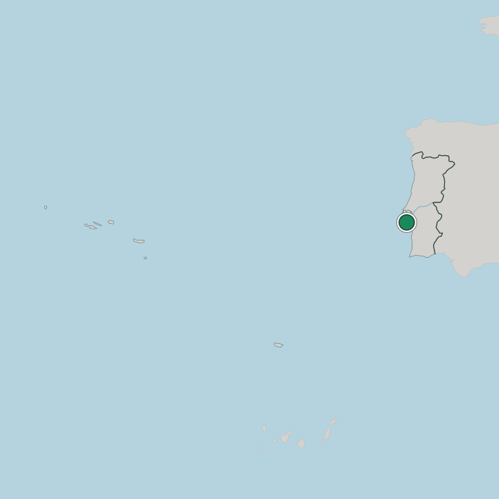 Map showing Lisbon — In Portugal