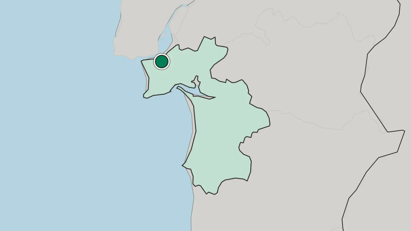 Map of Barreiro in Portugal