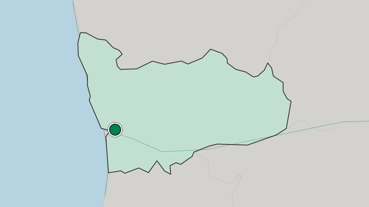 Map of Porto in Portugal