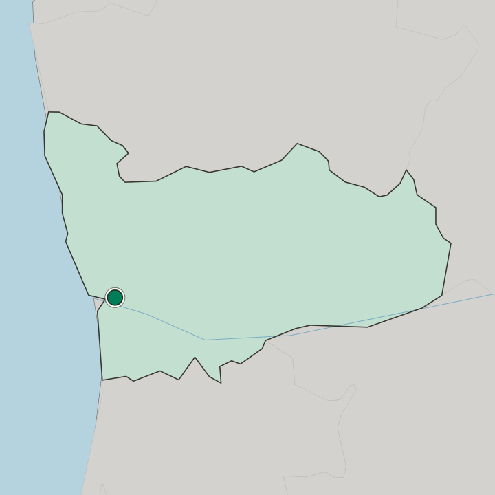 Map showing Porto — In Distrito do Porto