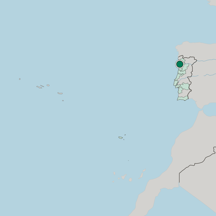 Map showing Vila Nova de Gaia — In Portugal