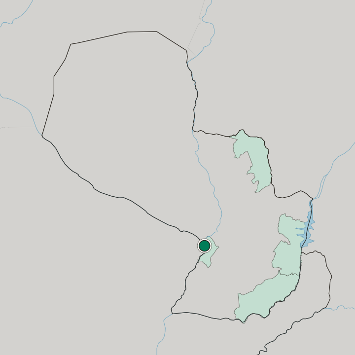 Map showing San Antonio — In Paraguay