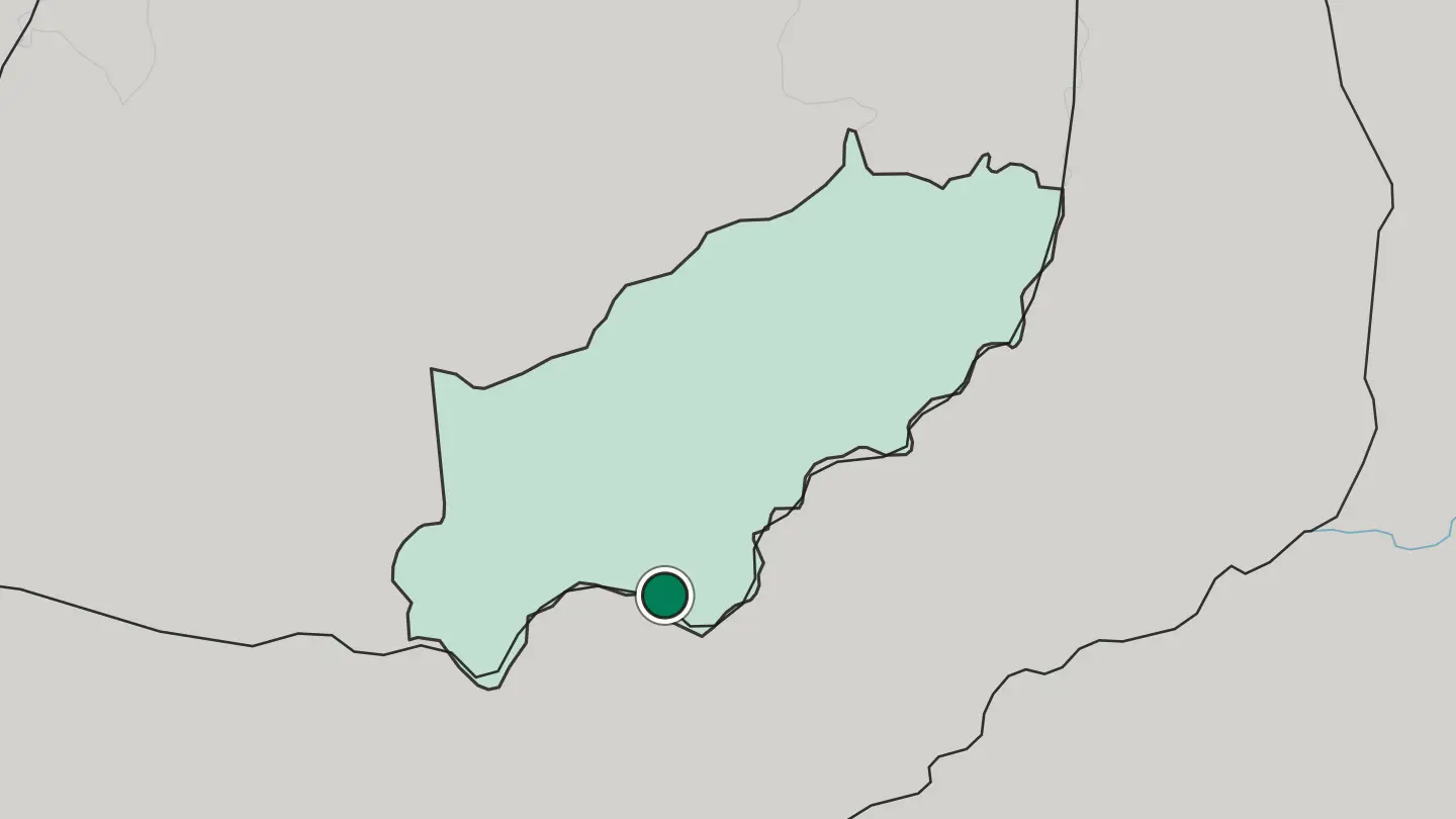 Map of Encarnación in Paraguay