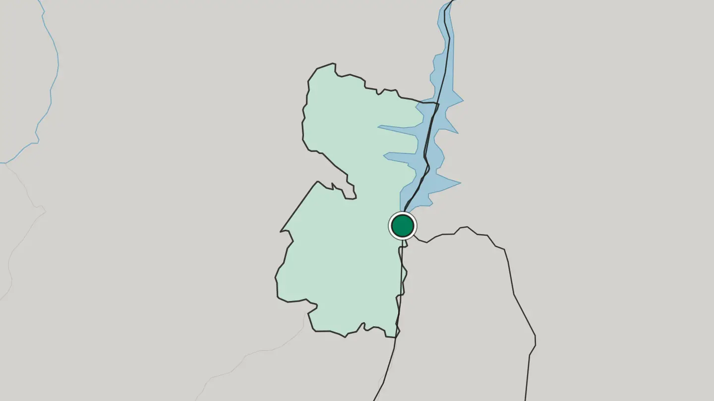 Map of Ciudad del Este in Paraguay