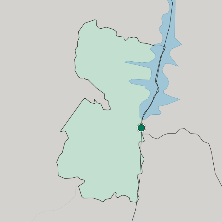 Map showing Ciudad del Este — In Departamento del Alto Paraná