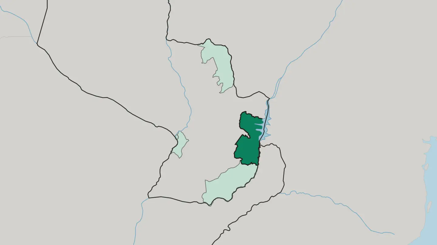 Map of Departamento del Alto Paraná in Paraguay