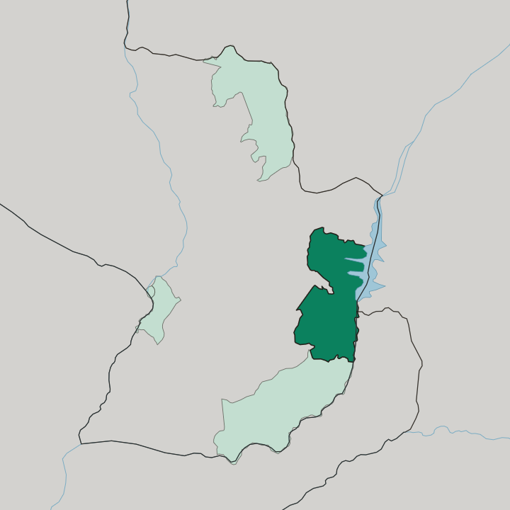 Map showing Departamento del Alto Paraná — In Paraguay