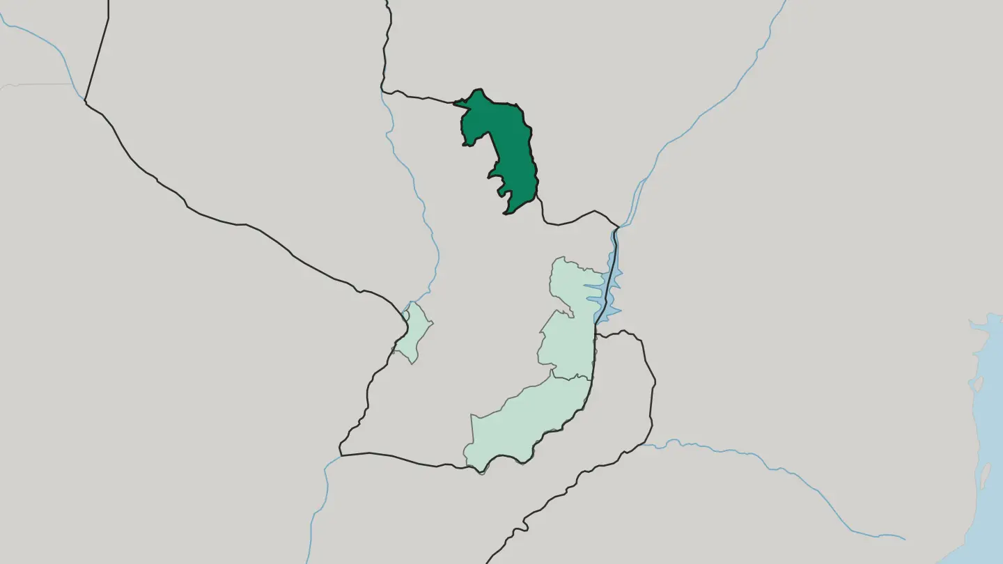 Map of Departamento del Amambay in Paraguay
