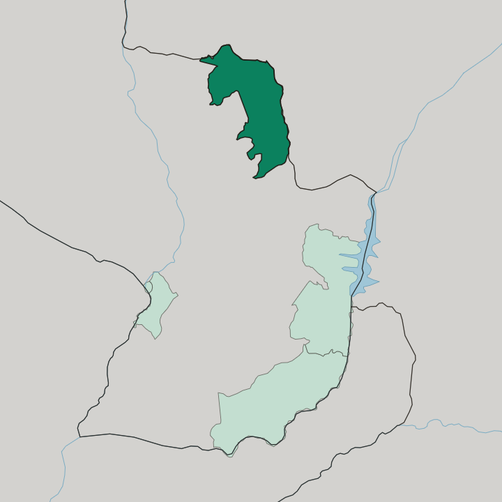 Map showing Departamento del Amambay — In Paraguay