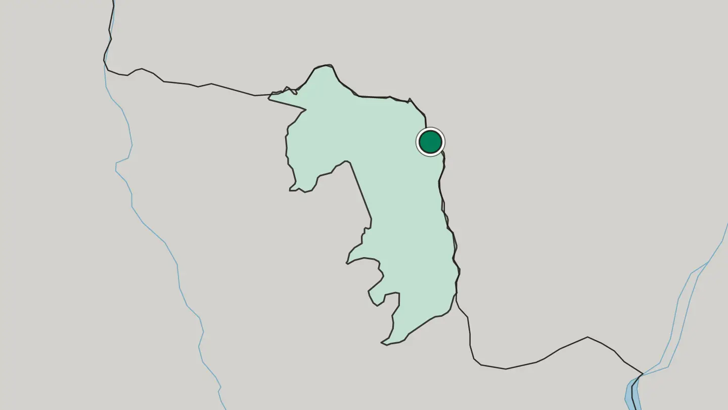 Map of Pedro Juan Caballero in Paraguay