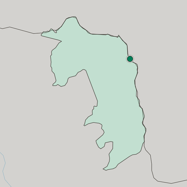 Map showing Pedro Juan Caballero — In Departamento del Amambay