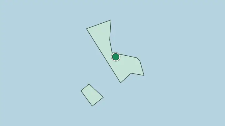 Map of Doha in Qatar