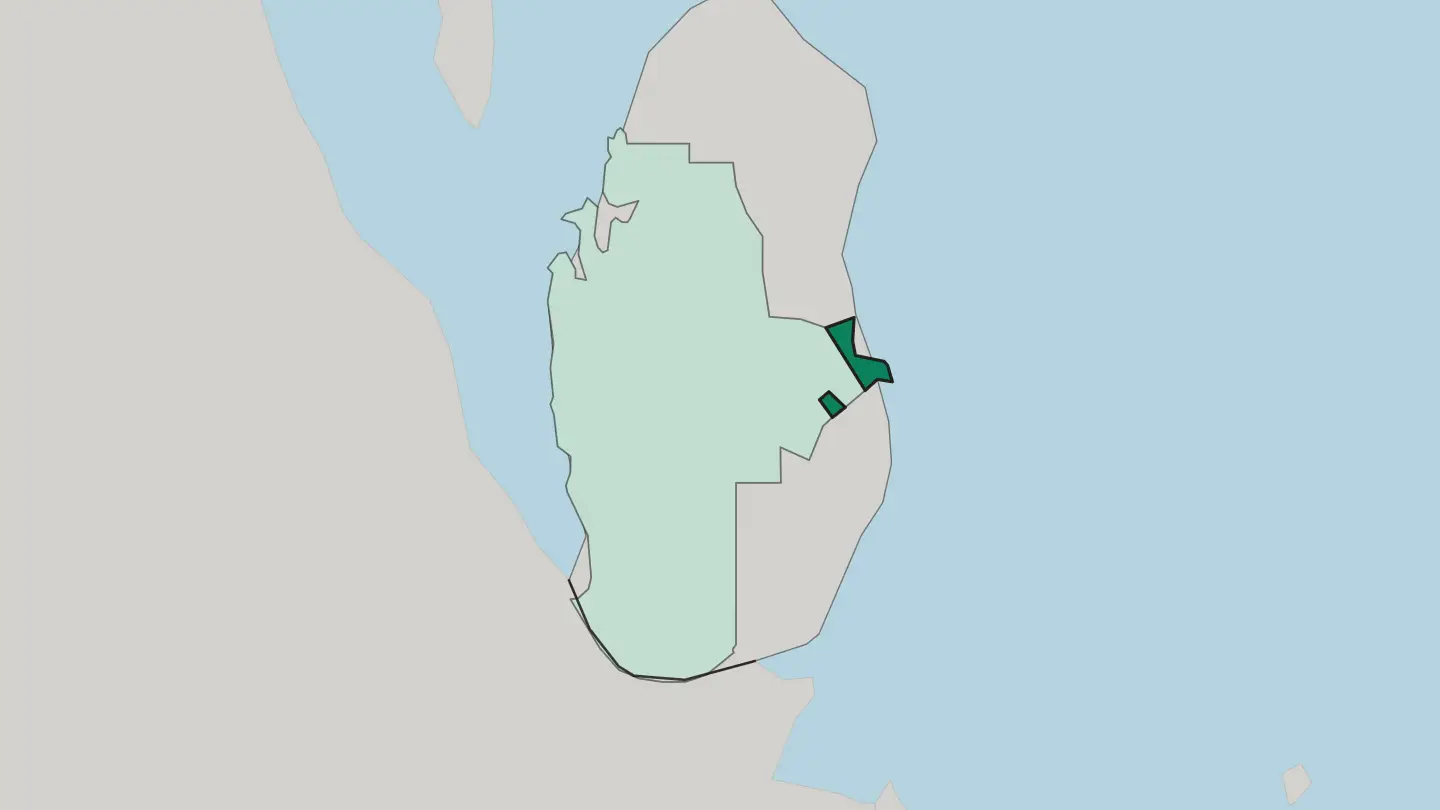 Map of Baladīyat ad Dawḩah in Qatar
