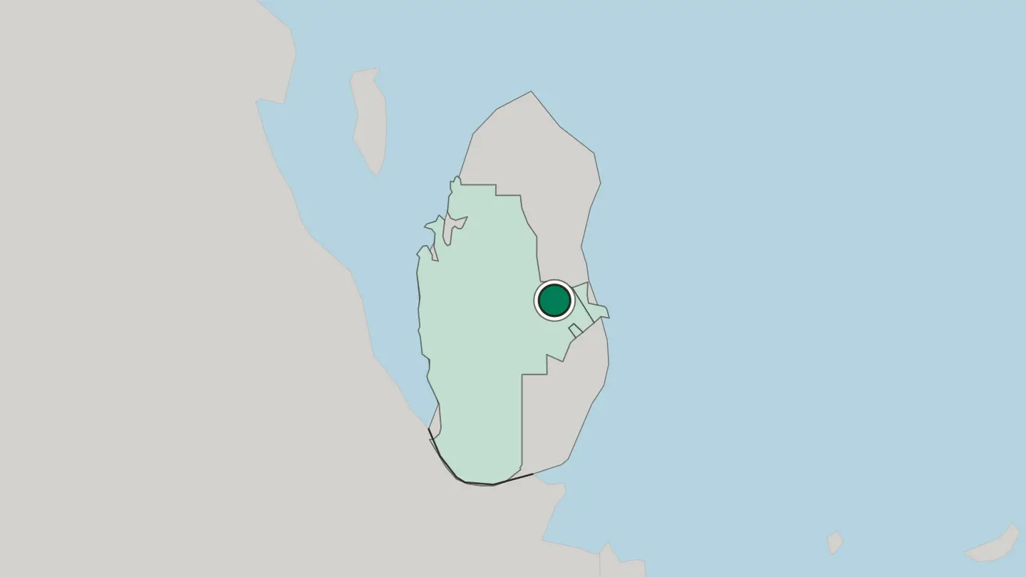 Map of Ar Rayyān in Qatar