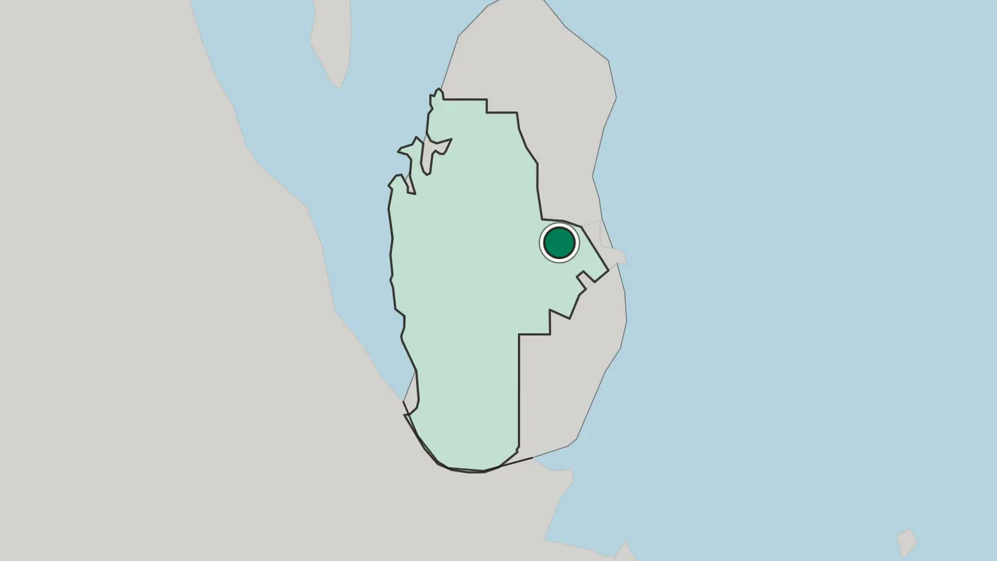 Map of Ar Rayyān in Qatar