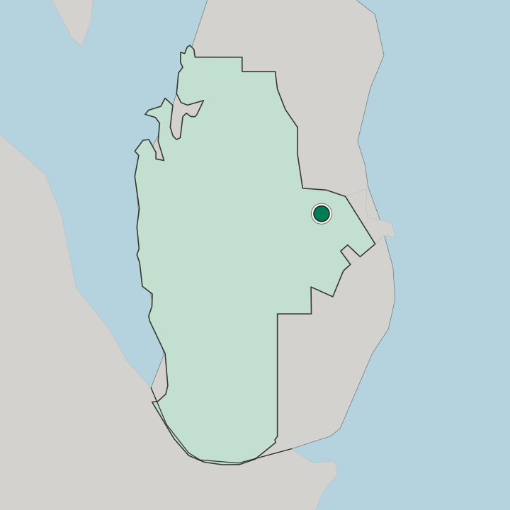 Map showing Ar Rayyān — In Baladīyat ar Rayyān