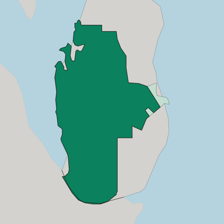 Map showing Baladīyat ar Rayyān — In Qatar