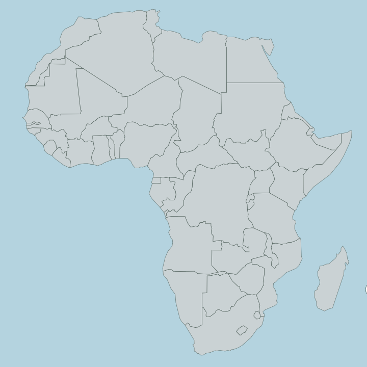 Map showing Réunion — In Africa