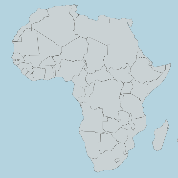 Map showing Réunion — In Africa