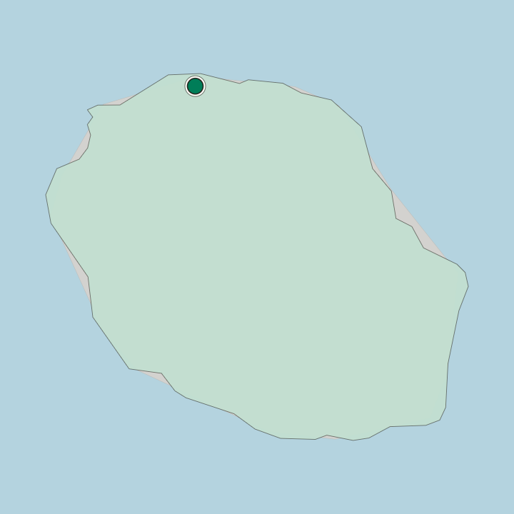 Map showing Saint-Denis — In Réunion