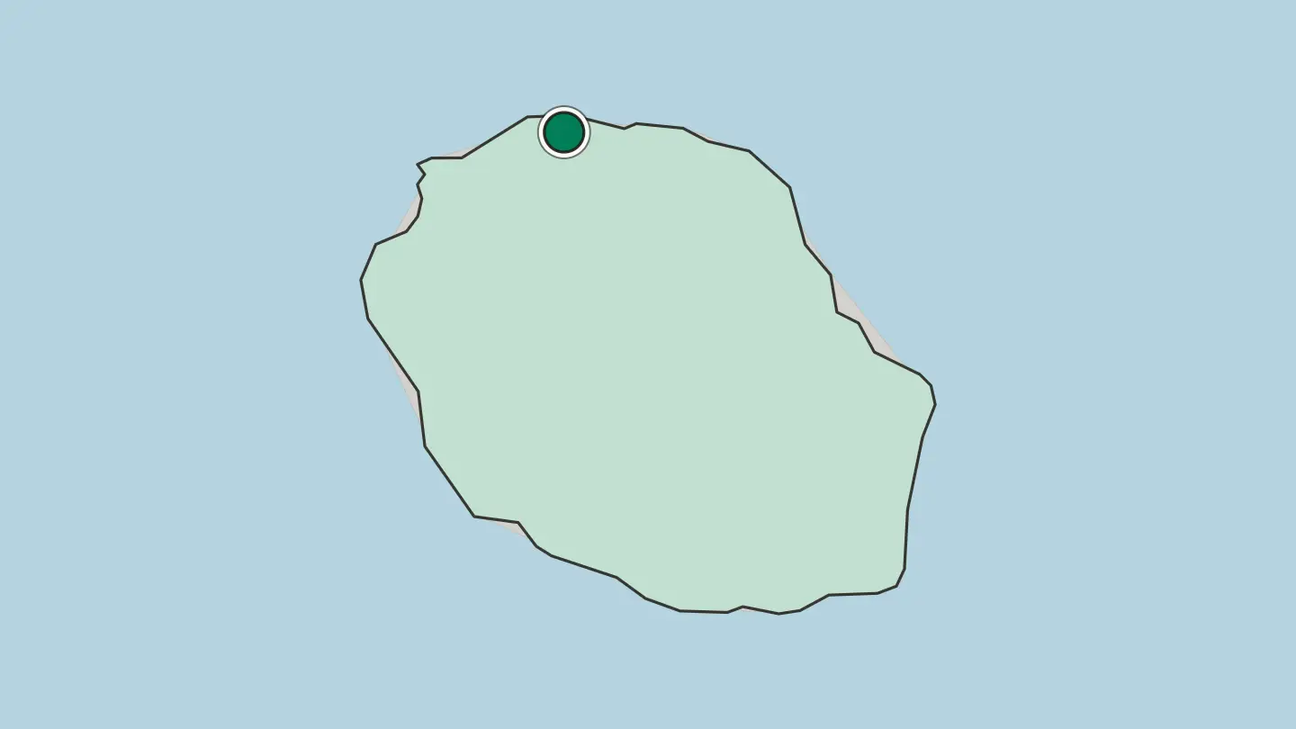 Map of Saint-Denis in Réunion