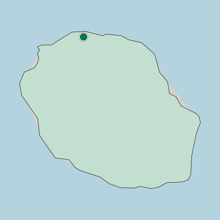 Map showing Saint-Denis — In Réunion