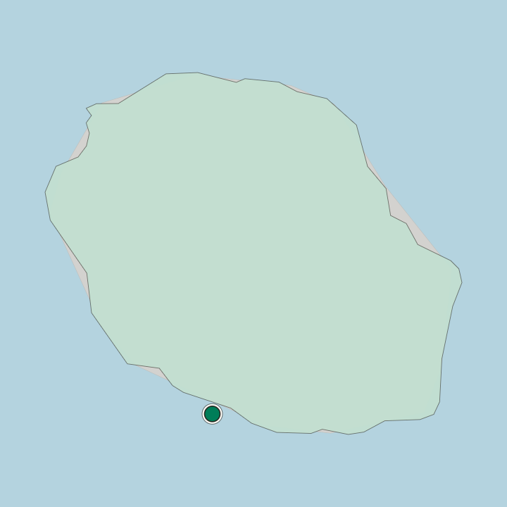 Map showing Saint-Pierre — In Réunion