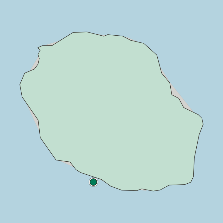Map showing Saint-Pierre — In Réunion